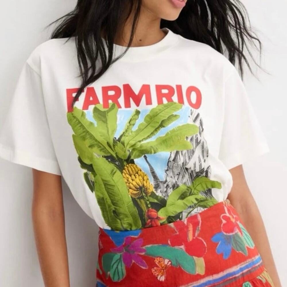 Farm Rio From Brasil To The World Relaxed T-Shirt Medium